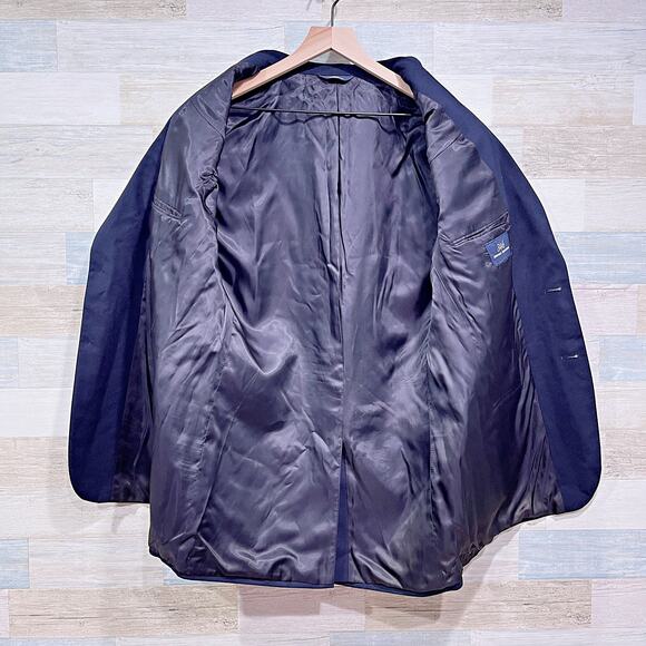 Brooks Brothers 346 Gold Metal Button Hopsack Blazer Navy Blue Wool Mens 43R - Picture 5 of 9